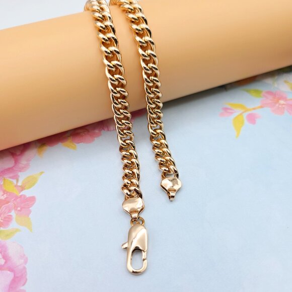 "Heavy Rose Gold Cuban Chain Necklace for Men & Women, 19.7 Inch, XPNL0083 - Picture 9 of 12
